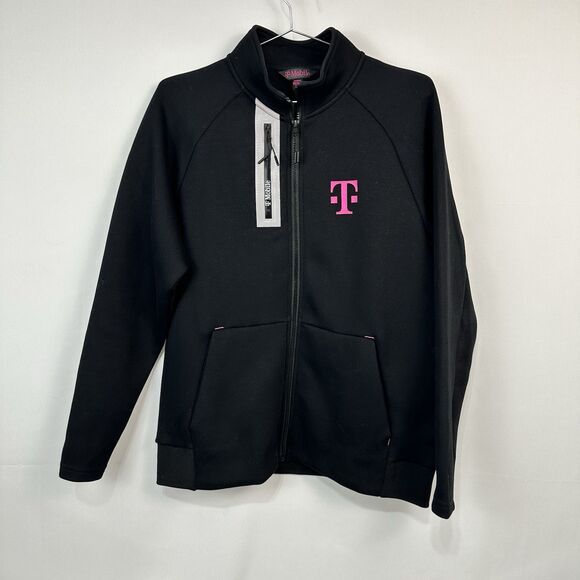 T-Mobile Jacket Full Zip Black Pink Logo Long Sleeve Pocket Employee Women's MD - Picture 1 of 4